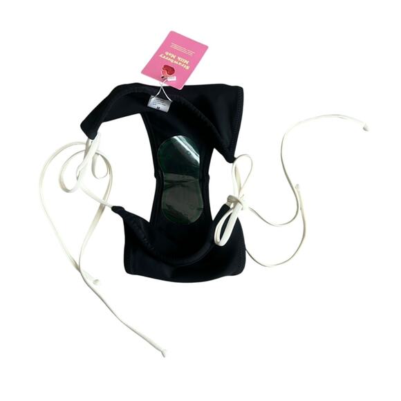 Strawberry Milk Mob Women’s Film Noir Black White String Bikini Set NWT - Picture 8 of 10